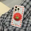 Capa para Celular Iphone16Promax Xadrez Tomate Ins Suporte Magnético Apple 15Pro 14 Japonês e Coreano 13