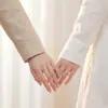 Anillos de Pareja Románticos Polaris Elemento Estrella Diseño de Banda de Anillo Texturizada Un Par de Anillos para el Dedo Anillo Abierto Versátil Ajustable