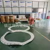 Fornecimento de junta de PTFE de tamanho grande não padrão, junta de flange redonda de PTFE, peças estampadas de PTFE
