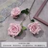 Flor Rosa Diamante Simulada de 3 Cabeças Buquê Feito à Mão Flor de Casamento Flor Decorativa Artificial Arranjo de Casamento Arranjo de Chão