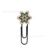 Clips para Papel de Goma Suave de PVC de Dibujos Animados Navideños, Marcadores Creativos Festivos, Separadores de Páginas para Cuadernos, Regalos y Recuerdos Navideños