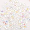 100 Aurora Magic Ice pequeno quadrado diamante cor gelo cor transparente retangular em forma de pilha diamante unhas jóias