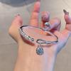 Pulsera de Plata Esterlina Pavo Real para Mujer Plata 9999 Pulsera de Plata Sólida Nicho Estilo Chino Joyería Auspiciosa para Regalo de Madre