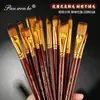 Ventas Directas de Fábrica Transfronterizo Nuevo Modelo Bolsa de PVC Set de 6 Pinceles Artísticos Pinceles para Óleo Pinceles para Gouache Pinceles para Óleo Pinceles para Tiza