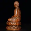 Colección Antigua de Estatuillas de Buda de Boj, Adornos para Coche, Tallas en Madera del Buda Shakyamuni, Artesanías para Decoración del Hogar
