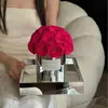 [En Stock] Nuevo Producto Cubo de Abrazo con Lazo Mediano Caja de Regalo con Flores Preservadas