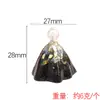Yqt Estéreo Vestido de Noiva Transparente Lantejoulas de Cristal Brilhantes Brinquedo de Comida Acessórios de Resina em Miniatura Enfeites Casa de Bonecas Decoração de Cena de Casamento