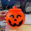 Balde de Abóbora de Halloween Transfronteiriço da Amazon Nova Lanterna de Abóbora Balde de Abóbora Infantil Pote de Doces com Tampa Atacado