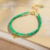 Pulsera de Cristal con Perlas de Cristal Natural Optimizada Pulsera Versátil de Nicho Joyería de Moda de Lujo Ligero Venta al por Mayor para Mujeres