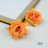 Flor de Rosa de Esquina de 7 cm Cabeza de Rosa Artificial Arreglo de Pared de Flores para Salón de Bodas Corsage Decorativo Tocado Materiales Hechos a Mano para DIY