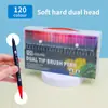 Com Etiqueta Amazon Xiyin Temu Caneta Aquarela Ponta Dupla Marcador Macio Multi-Especificação Caneta Aquarela Dupla Ponta Infantil