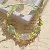 Pulsera Nueva de Imitación Estilo Corona de Flores de Principios de Primavera Popular de Xiaohongshu, Pulsera de Red Tejida a Mano