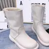 Botas Martin de sola reta de inverno para comércio exterior transfronteiriço, novas botas de algodão para mulheres, botas de neve de uso duplo, botas curtas de pelúcia e espessadas para mulheres