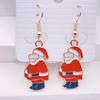 Navidad Pendientes Europeos y Americanos Transfronterizos de Papá Noel Copo de Nieve Bastón Caramelo Campana Pendientes de Reno Pendientes de Gorro de Navidad Lote