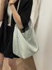 Corea del Sur Nuevo Bolso Tote de Seda de Doble Cara para Mujer 2024 Diseño de Nicho Bolso de Hombro Ins Casual para Viajes Diarios Bolso Cubo