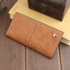 Nueva cartera larga para hombre, estilo retro, sencilla y fina, para comercio exterior transfronterizo, para estudiantes y jóvenes, con múltiples tarjetas.