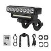 Luz de bicicleta de aleación de aluminio, luz brillante recargable para ciclismo, iluminación nocturna para bicicleta de montaña, equipo de ciclismo para exteriores