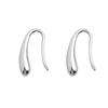 Pendientes Versátiles de Plata de Ley S925 con Forma de Lágrima Transfronterizos para Mujer, Lujo Ligero, Gama Alta, Estilo Minimalista, Diseño de Nicho, Joyería Simple para Orejas