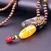 Estilo Étnico Corrente de Lã Colar Longo Decorações Pingente Feminino Outono e Inverno Versátil Atmosférico High-end Vintage Acessórios de Roupa