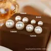 Pendientes de Perla Shijia con Cierre de Plata 925 para Mujer de Gama Alta Versátiles Simples Elegantes Famosos en Internet Pendientes de Moda para Mujer