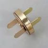 Fornecimento direto da fábrica 18 mm grande cobre claro dourado fivela magnética bagagem artigos de couro acessórios de roupas metal redondo forte botão de fivela magnética