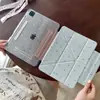 El diseño de huella de perro lineal es adecuado para la funda protectora del nuevo iPad de 11ª generación 2026, air6, simple y linda mini7Pro11