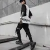 Overol para Hombre con Pie de Tobillo Marea Nacional Calle Alta Funcional Calle Americana Hip Hop Marca de Moda Pantalones de Moda con Múltiples Bolsillos Oscuros