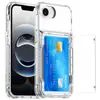 Funda para Teléfono Portatarjetas de Acrílico Transparente Adecuada para Apple 17E Anti-Caídas 17Promax Antideslizante 14 Ranuras Grandes para Tarjetas Comercio Exterior