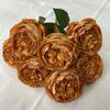 7 Cabezas Rosa de Rafia con Borde Quemado Estilo Ins Adornos de Decoración para Dormitorio Flores Artificiales Tela Cepillada Ramo de Rosas con Borde Quemado Venta al por Mayor