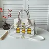 2026 Nova Bolsa Grande Color Block para Casa, Bolsa Crocodilo Platina, Bolsa Tote Crocodilo para o Dia a Dia, Bolsa Transversal de Ombro Único