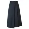 Moda de falda plisada para mujer, nuevo estilo otoño 2026, elegante y versátil falda midi de línea A, falda ajustada de cintura alta que estiliza
