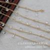 Pulsera de perlas de cristal de joyería DIY con retención de color, gota de agua de 3,5 m, hecha a mano, cadena transparente, borla, horquilla, B2152