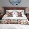 Flores creativas transfronterizas Toalla de pie de cama japonesa Bandera de cama Invitado de hotel En stock Salida de fábrica
