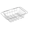 Cesta de drenaje para fregadero de acero inoxidable directa de fábrica, lavabo para lavar platos, estante de cocina retráctil, estante para almacenamiento de platos