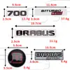 Adequado para Mercedes-Benz Classe G Brabus 700 800 900 Emblema do Carro Brabus Rocket Edition Conjunto Modificado Vermelho e Preto Emblema