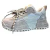 Zapatillas de Entrenamiento Alemanas Estilo Europeo de Piel Genuina en Relieve para Mujer, Suela Gruesa, Aumentan la Altura, Versátiles, Cómodas, Zapatos Casuales Deportivos, Transpirables, Zapatos de Papá para Mujer