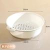 Artefacto Doméstico de Cocina de Plástico Transparente Multifuncional para Sala de Estar Multiusos Plato de Frutas Cesta de Verduras Cesta de Drenaje para Lavar Verduras de Doble Capa
