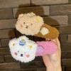 Bonito urso de desenho animado outono e inverno pelúcia grampo de cabelo super fofo cor chapéu menina all-match cabelo bola grampo de cabelo