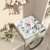Funda de Mesa de Noche Floral Tridimensional para el Hogar, Funda para Lavadora, Paño de Cubierta Antideslizante Absorbente de Agua de Tierra de Diatomeas, Tapete a Prueba de Polvo