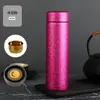 Copo térmico revestido de titânio, aço inoxidável 304, pintura tipo flocos de gelo, separação de chá e água, copo de chá de negócios portátil para homens e mulheres