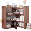 Estantería de Escritorio de Madera Maciza Estante de Almacenamiento Doméstico para Encimera Estante Retráctil Estante de Exhibición de Almacenamiento Simple Estante de Almacenamiento de Mesa