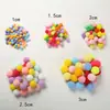 En Stock Rojo Ciruela Oscuro Poliéster Alta Elasticidad Pompones Pequeños para Manualidades DIY, Accesorios de Pompones de Peluche, Juguetes y Decoraciones de Ropa