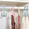 Gancho Giratorio con Cuatro Garras, Gancho Multifuncional para Bolsa de Armario, Gancho de Plástico de 4 Garras para Bufandas y Corbatas, Gancho Colgador de Almacenamiento