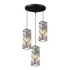 Ilha de Cozinha Industrial Estilo Americano Lustre de Cristal Loft Lustre Cromado Preto Dourado para Restaurante Amazon
