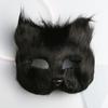 Máscara Transfronteriza Nueva de Zorro de Pelo Largo Halloween Utilería para Fiesta de Disfraces Liaozhai Pequeña Hada Zorro Máscara de Media Cara