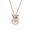 Collar de zorro de plata esterlina 999 popular transfronterizo europeo y americano, cadena elegante inteligente de clavícula de lujo ligero, joyería para niñas estilo Chanel