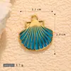 Pendente Pequeno DIY Colorido de Aço Inoxidável Gota de Óleo Concha Estrela do Mar Cruzada Brincos Pingente de Tartaruga Peixe Concha para Férias Femininas
