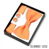 Corbata de moño Estilo Nuevo, Pañuelo Cuadrado, Gemelos Caja de Regalo Set de 3 Piezas, Accesorios de Camisa de Moda para Hombre, Hebilla de Corbata de Moño Multicolor