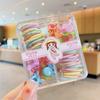 Bebé no daña el cabello pequeña banda de goma cuerda para el cabello de niña caja de almacenamiento bandas de goma para niños niña mini clip para el cabello lote