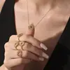Xinyixinx Super Brilho 5A Zircônia Pequeno Diamante Girassol Conjunto de Pulseira Colar Anel Material de Aço Inoxidável Banhado a Ouro 18K